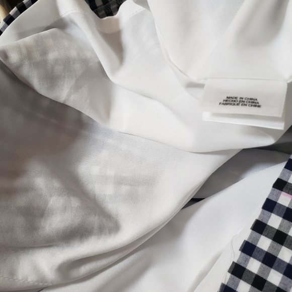 🆕️ Anne Klein Gingham Navy-White Dress. Detachable Waist Belt. NWT - Picture 11 of 12